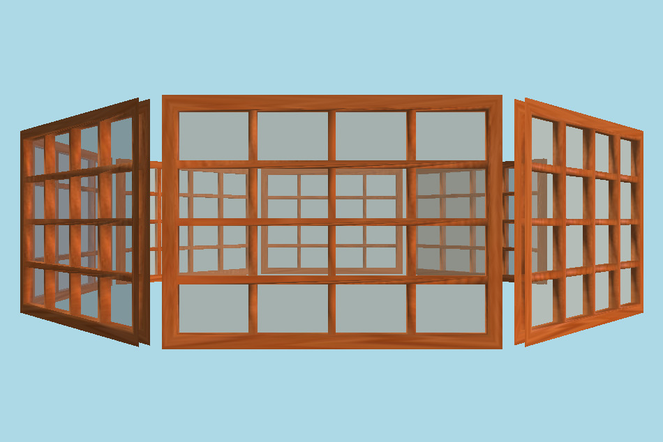 Summer House Window 3d model